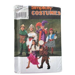 90s Simplicity 7294 Sewing Pattern Size S-L Pirate Jester Giant Gypsy UNCUT